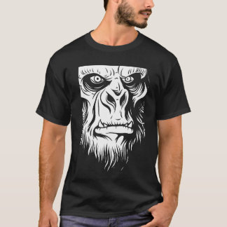 Sasquatch Modern Black Art Trendy Illustration T-Shirt