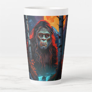 Sasquatch Moonlit Hunt Latte Mug