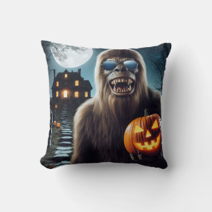 Sasquatch on Halloween Cushion