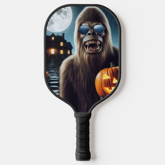 Sasquatch on Halloween Pickleball Paddle (Front)