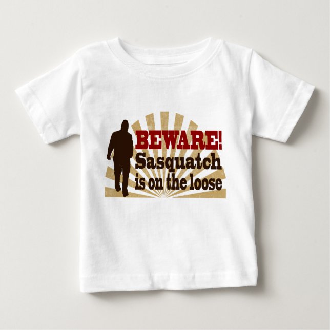 Sasquatch on the Loose Baby T-Shirt (Front)