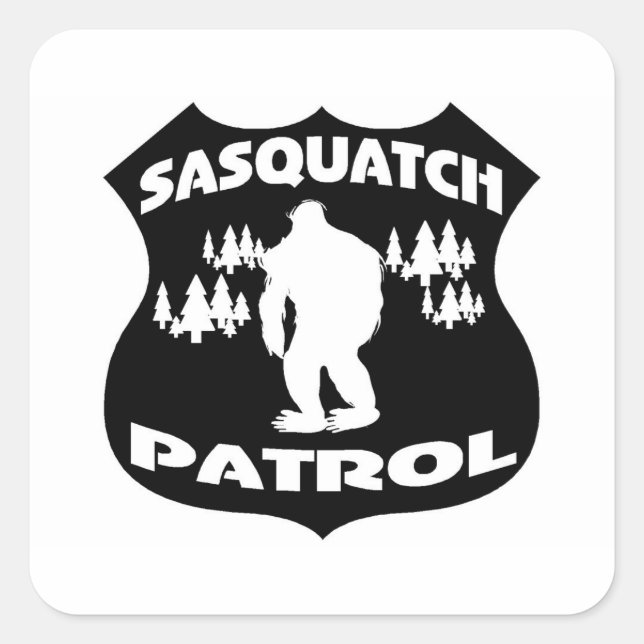 Sasquatch Patrol Forest Badge Square Sticker (Front)