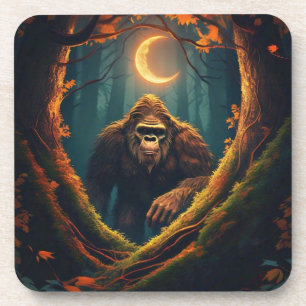 Sasquatch Peeking  Coaster