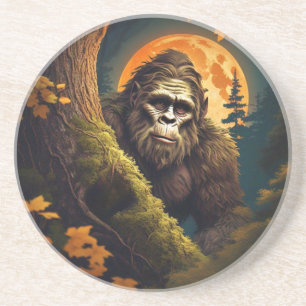 Sasquatch Peeking  Coaster