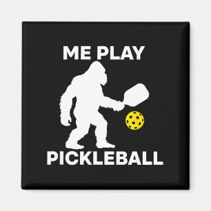 Sasquatch play pickleball funny bigfoot player magnet