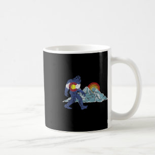 Sasquatch Retro State Flag Colorado Rocky Mountain Coffee Mug