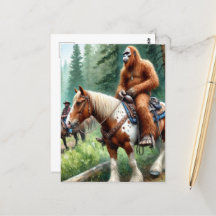 Sasquatch Rides A Horse