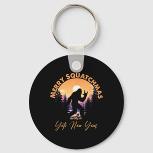 Sasquatch Santa Yeti Merry Squatchmas Bigfoot Chri Key Ring