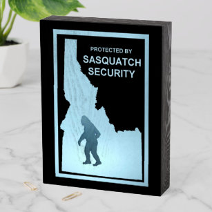 Sasquatch Security - Idaho Wooden Box Sign