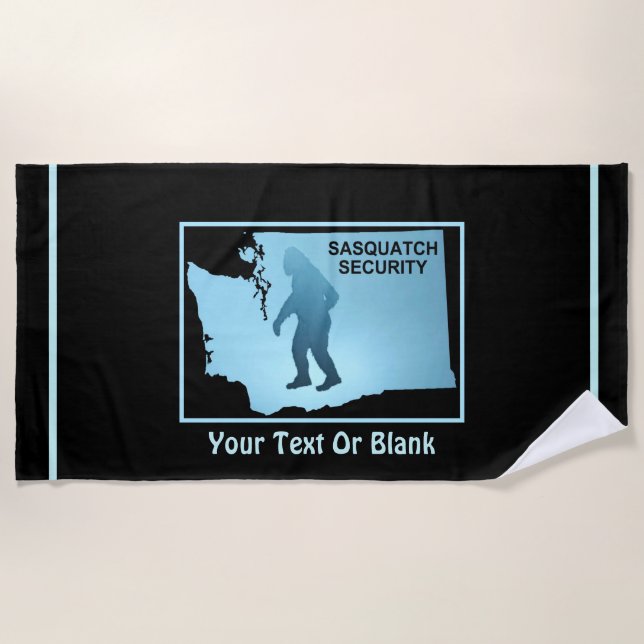 Sasquatch Security - Washington Beach Towel (Front)