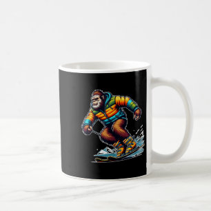 Sasquatch Ski Adventure Bigfoot Winter Fun Coffee Mug