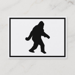 Sasquatch Squatchin' Silhouette Business Card