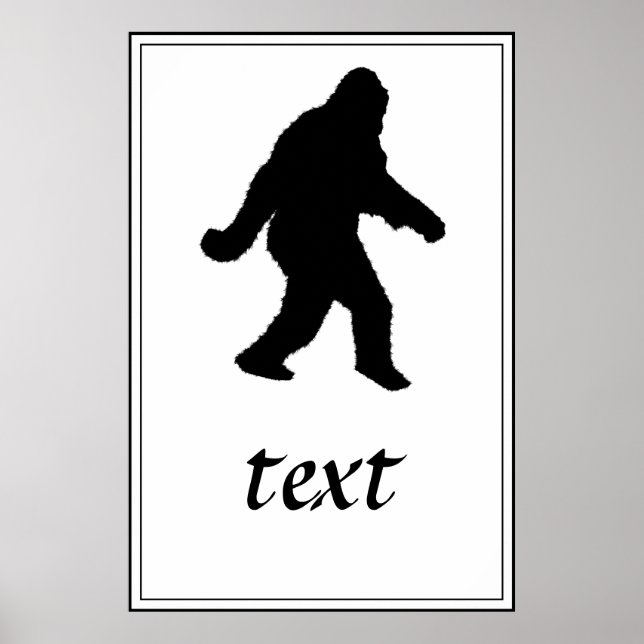 Sasquatch Squatchin' Silhouette Poster (Front)