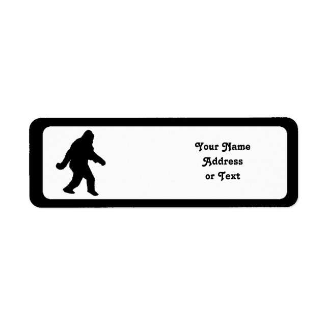 Sasquatch Squatchin' Silhouette Return Address Label (Front)