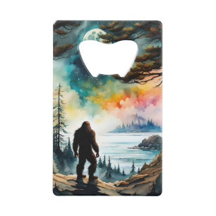 Sasquatch Standing on Ridge over an Ocean Bay
