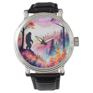 Sasquatch Standing on Ridge overlooking the forest Watch