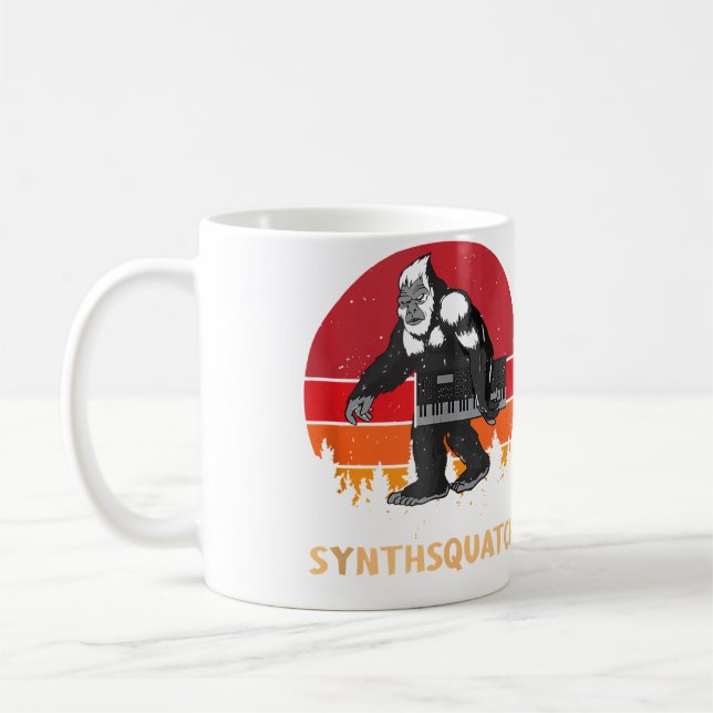 Sasquatch Synthesizer Dj Mixer Synth Synthsquatch Coffee Mug (Left)