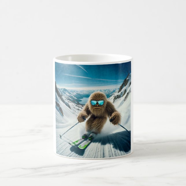 Sasquatch the Skier Coffee Mug (Center)
