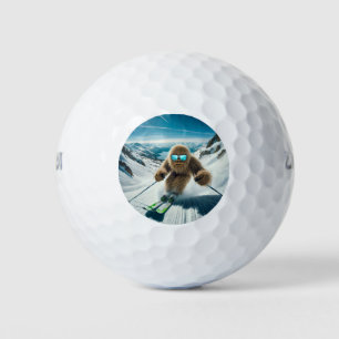 Sasquatch the Skier Golf Balls