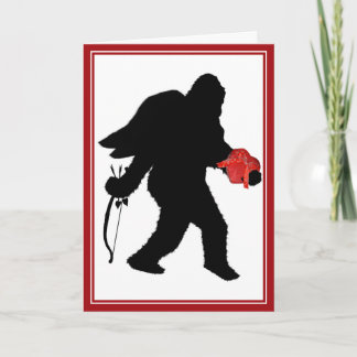 Sasquatch Valentine's Day Holiday Card