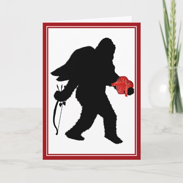 Sasquatch Valentine's Day Holiday Card (Front)