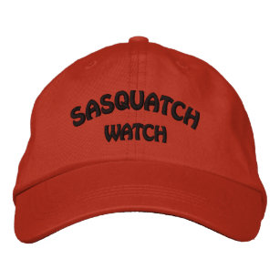 Sasquatch Watch Orange Embroidered Cap