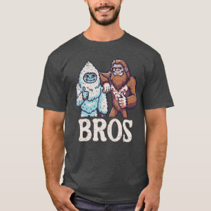 Sasquatch Yeti Bros Funny Brothers Men Women famil T-Shirt
