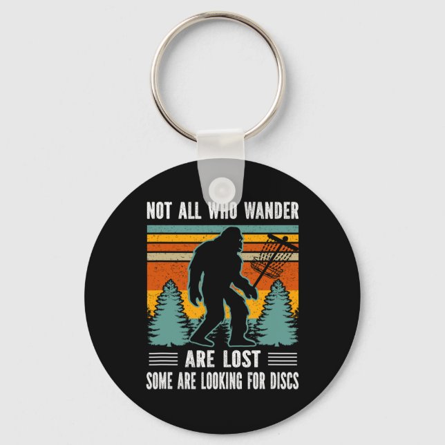 Sasquatch Yeti Frisbee Golf Ultimate Bigfoot Disc  Key Ring (Front)