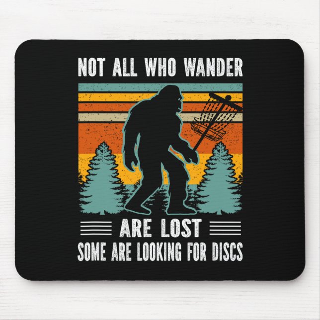 Sasquatch Yeti Frisbee Golf Ultimate Bigfoot Disc  Mouse Pad (Front)