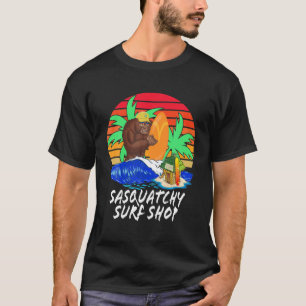 Sasquatchy Tiki Hut Surf Shop Funny T-Shirt