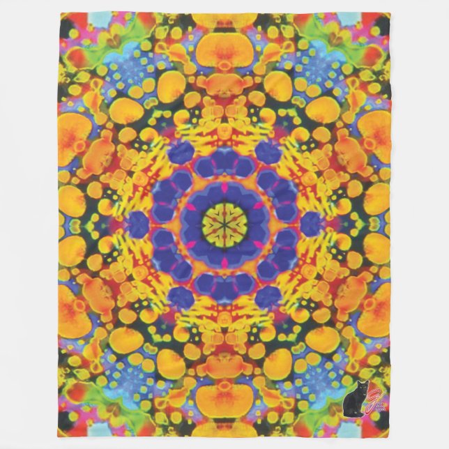 Sassafras Kaleidoscope Fleece Blanket (Front)