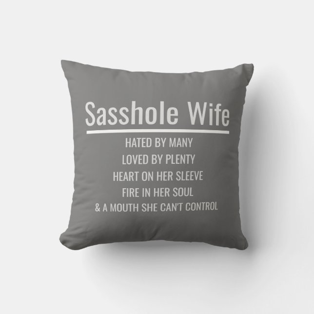 Sasshole Wife Cushion (Front)