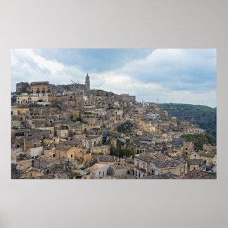 Sassi Houses, Matera, Basilicata, Italy Poster