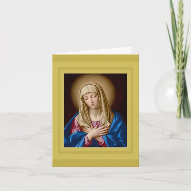 SASSOFERRATO, MADONNA IN PRAYER HOLIDAY CARD (Front)