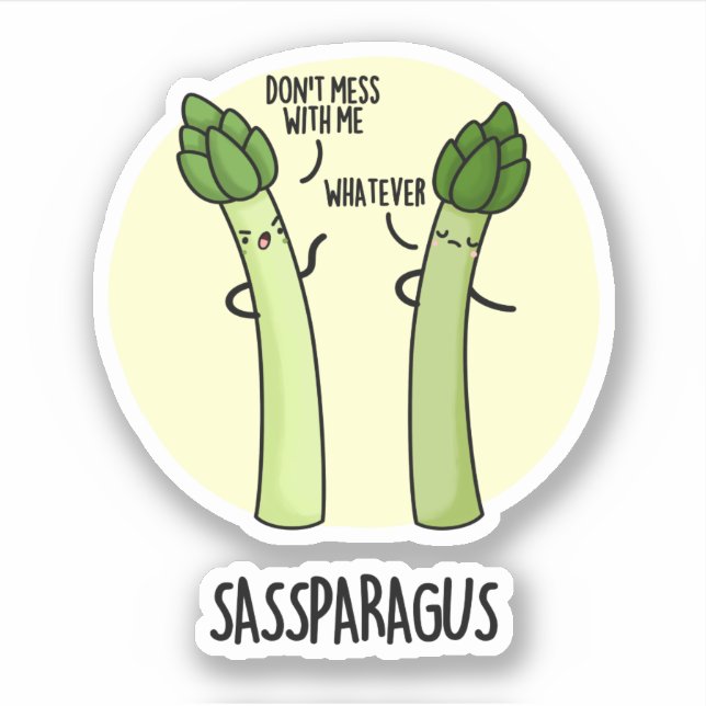Sassparagus Funny Asparagus Vegetable Pun  (Front)