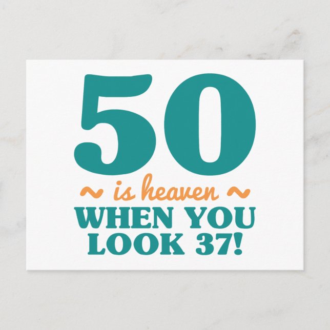 Sassy 50th Birthday Postcard (Front)