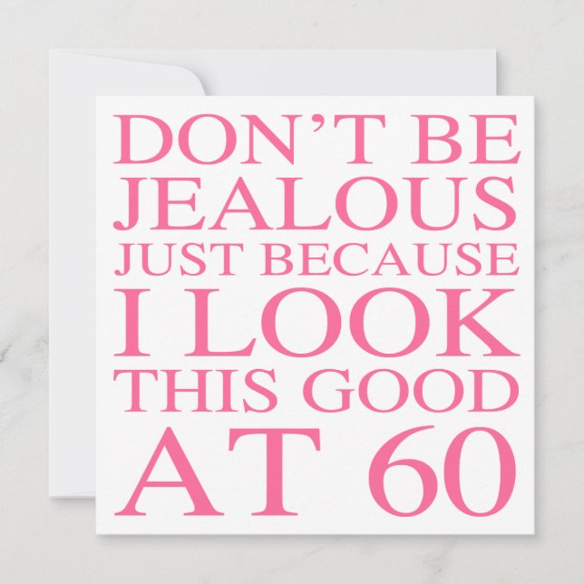 Sassy 60th Birthday For Women Card (Front)