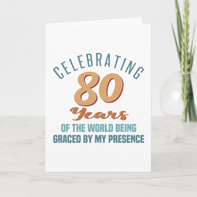 Sassy 80th Birthday Attitude Card (Front)