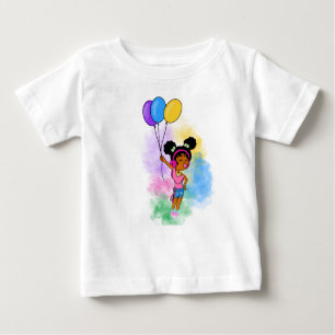 Sassy Afro girl with balloons and gum Baby T-Shirt