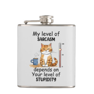 Sassy and Cute Orange Cat Hip Flask