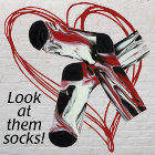 SASSY AND HOT RED BLACK WHITE FIERY