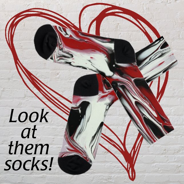 SASSY AND HOT RED BLACK WHITE FIERY  SOCKS (Creator Uploaded)