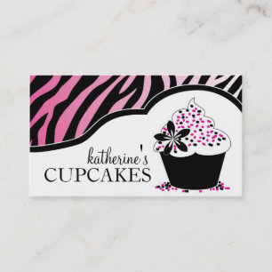 Sassy and Modern Cupcake Business Cards