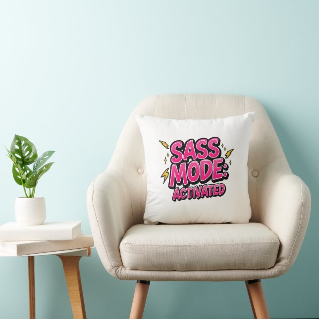 Sassy Attitude and Bold Pop Art Cushion (Chair)