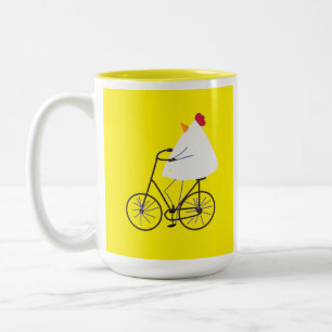 Sassy biker chick Two-Tone coffee mug
