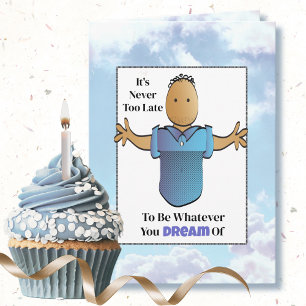 Sassy Birthday Joke African American Male Cartoon  Card