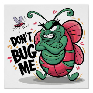 Sassy Bug: Graffiti-inspired Whimsical Art Poster