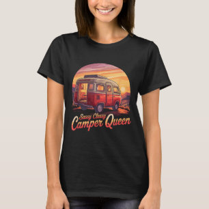 Sassy Camper Queen Classy Camping Squad Glamping T-Shirt