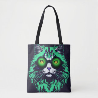 "Sassy Cat Chic: Fashionable Feline Tote" Tote Bag