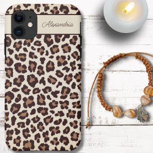 Sassy Cheetah Print Monogram iPhone 11 Case